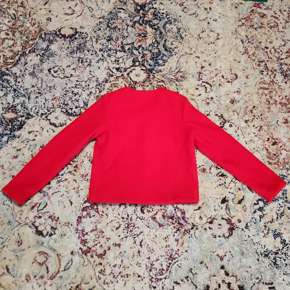 Dudley Stephens Coach House Scalloped Blazer Jacket Red Size Small - Picture 3 of 14